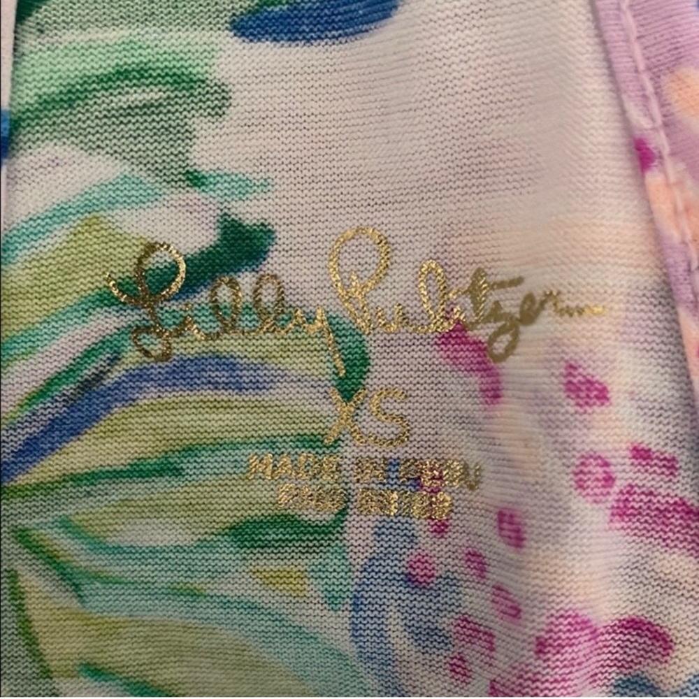 Lilly Pulitzer Floral Sleeveless Billie Ruffle Dress Mermaid In The Shade XS - Picture 5 of 11